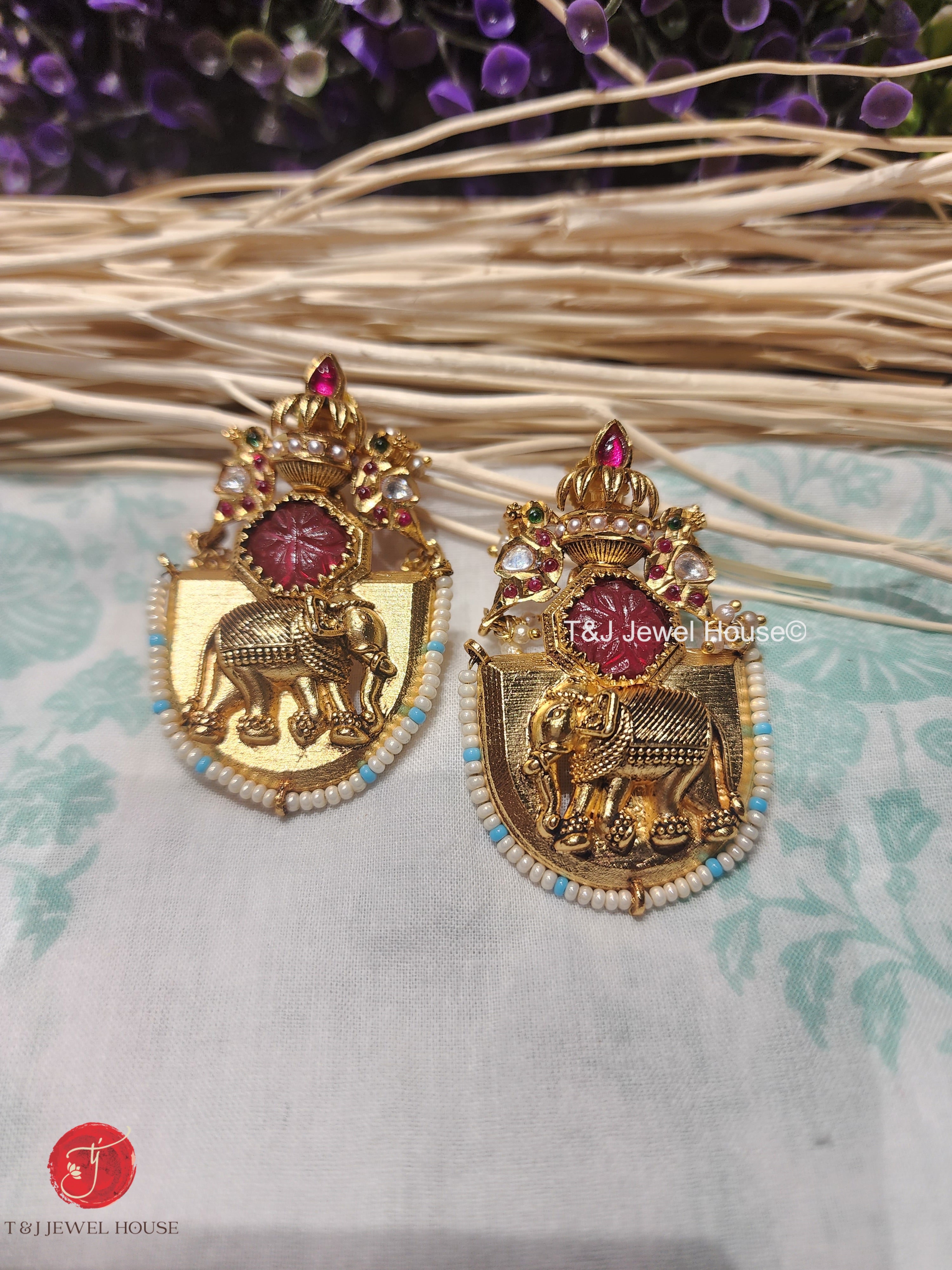 Antique Elephant Earrings