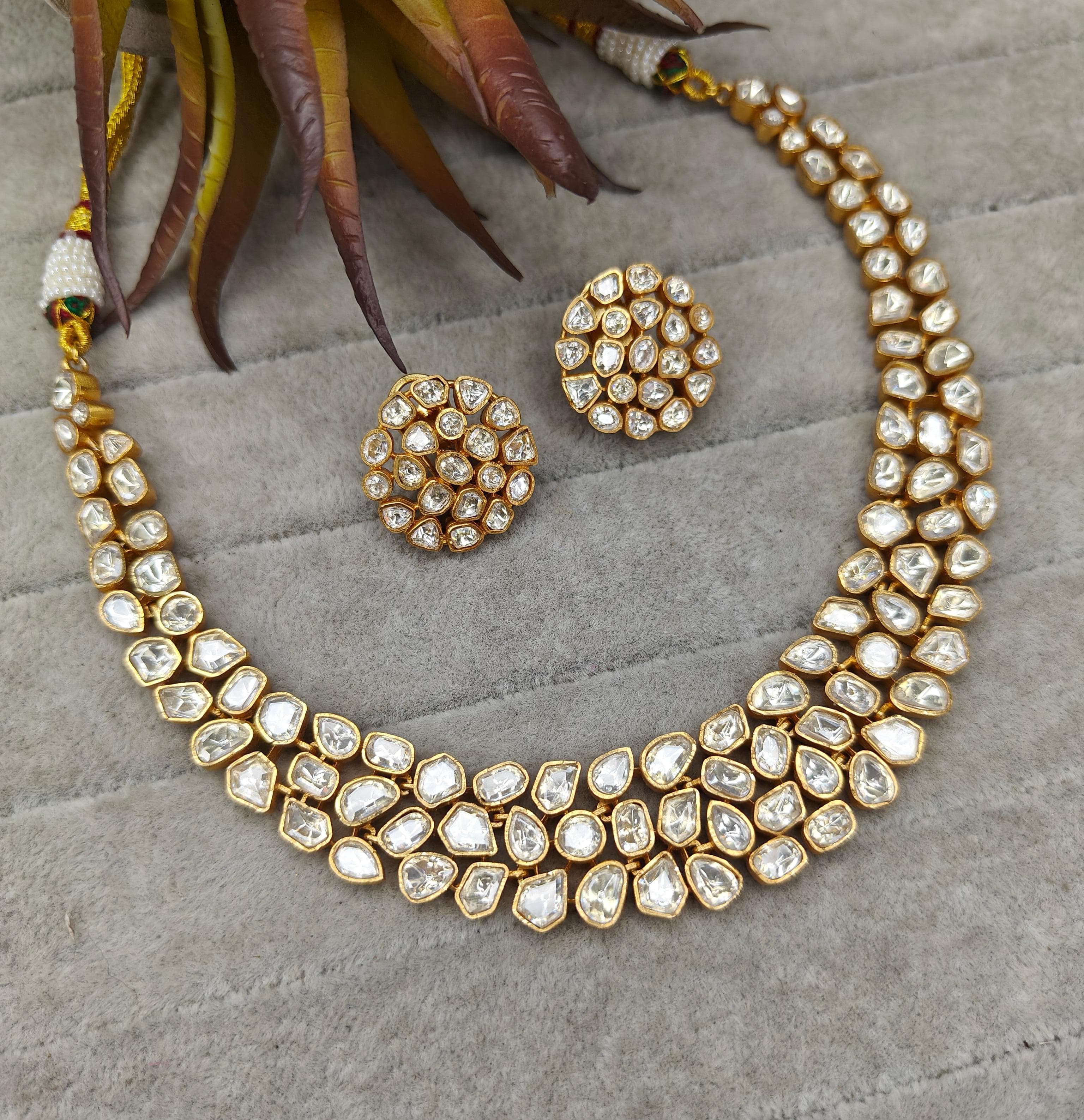 Real Moissanite Polki set