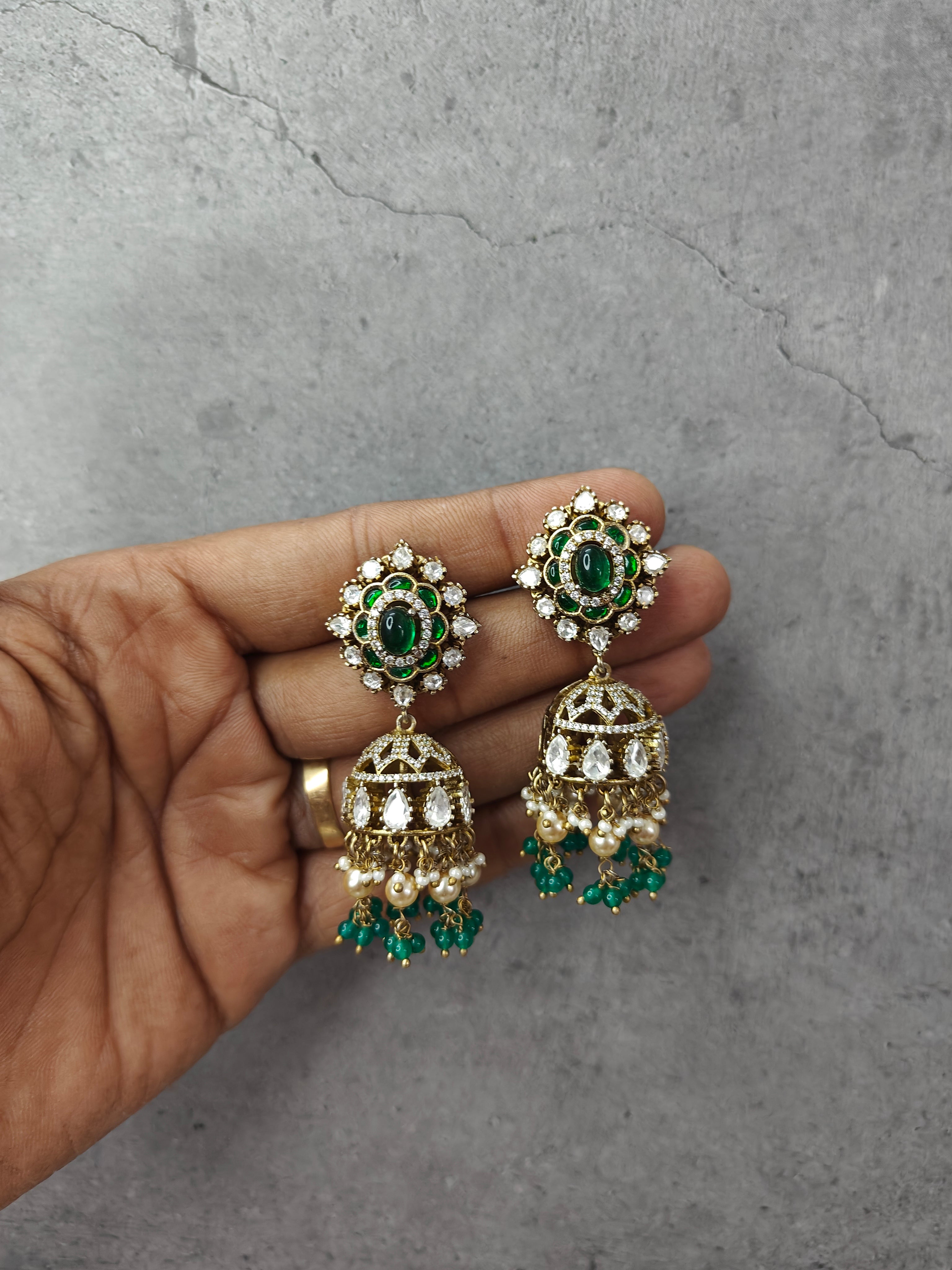 Moissanite Polki Jhumka E100